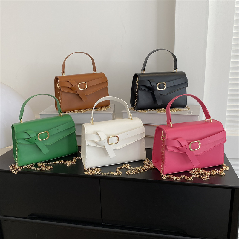 Women's Bag 2023 Summer New Portable Crossbody Messenger Bag Cowhide Kelly Bag Fashion Shoulder Bag Envelope Package Women