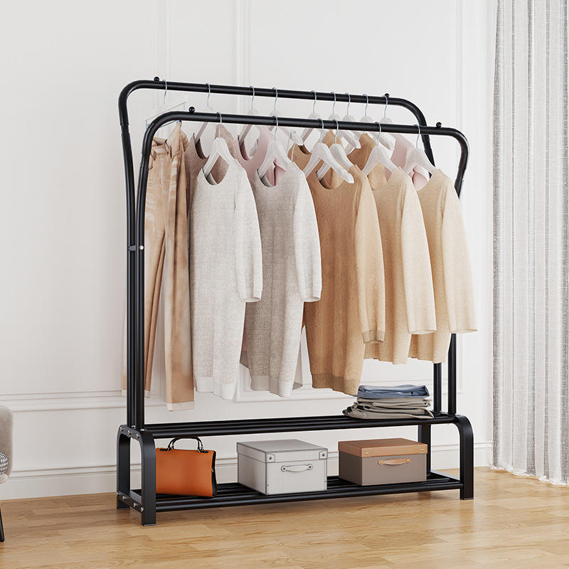 晾衣架落地衣帽架室内简约落地衣架家用卧室挂衣架简易凉衣服架子