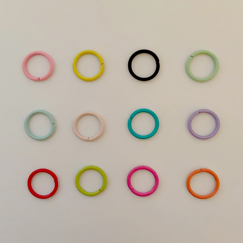 10mm color closed ring broken ring paint iron hoop hoop diy connection ring