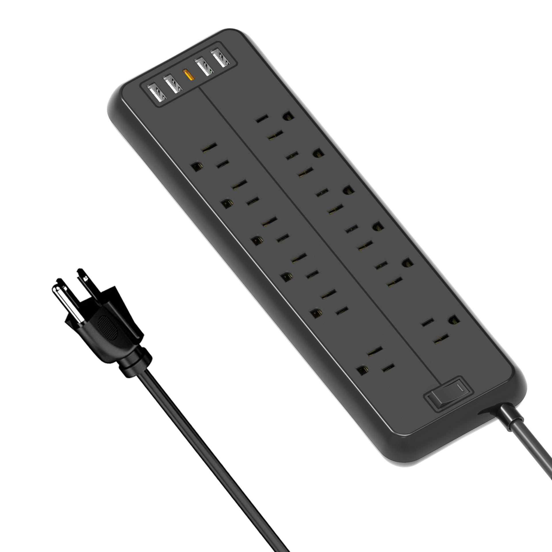 亚马逊私模订制美国usb充电排插 美式美规接线板转换插座 oem/odm