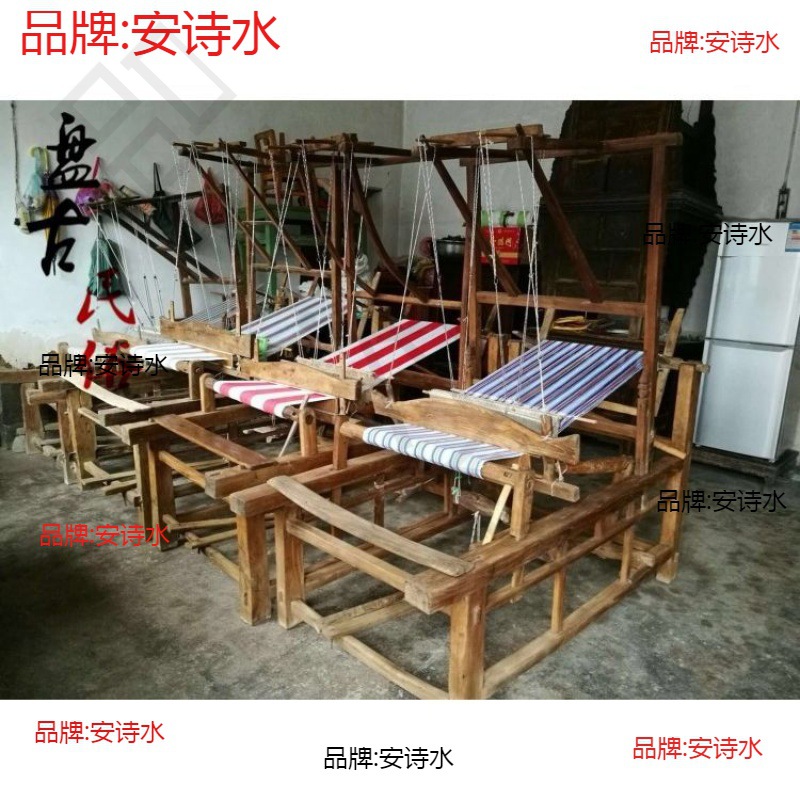 老式手工织布机摄影棚老织布机织布机民国老物织布机老家具造景
