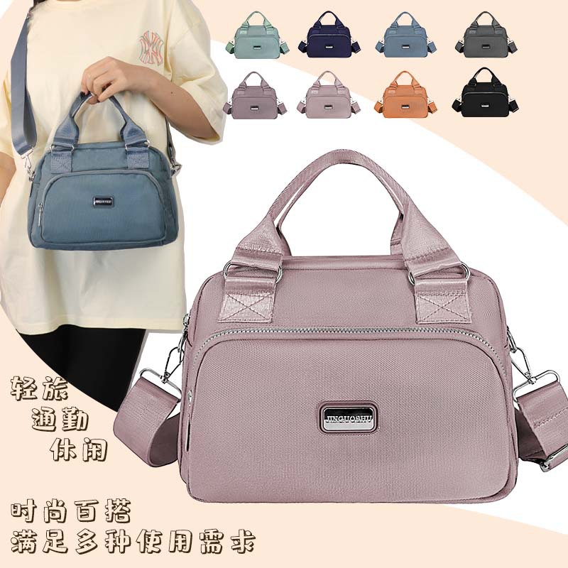 New Single Shoulder Bag One-Piece Delivery Cross-Border Large Capacity Nylon Cloth Bag Fashion Simple All-Match out Messenger Bag Fashion