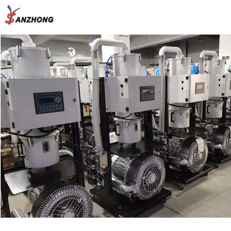 无纺布挤出吹膜配套5匹双段一对多上料机 塑料分离式吸料机设备