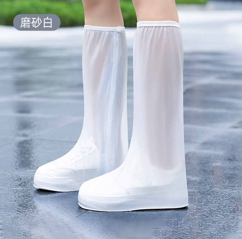 1 Shoe Cover Men's and Women's Shoe Covers Waterproof Non-Slip Rainproof Thickening and Wear-Resistant High Silicone Riding Rain Boots Wholesale