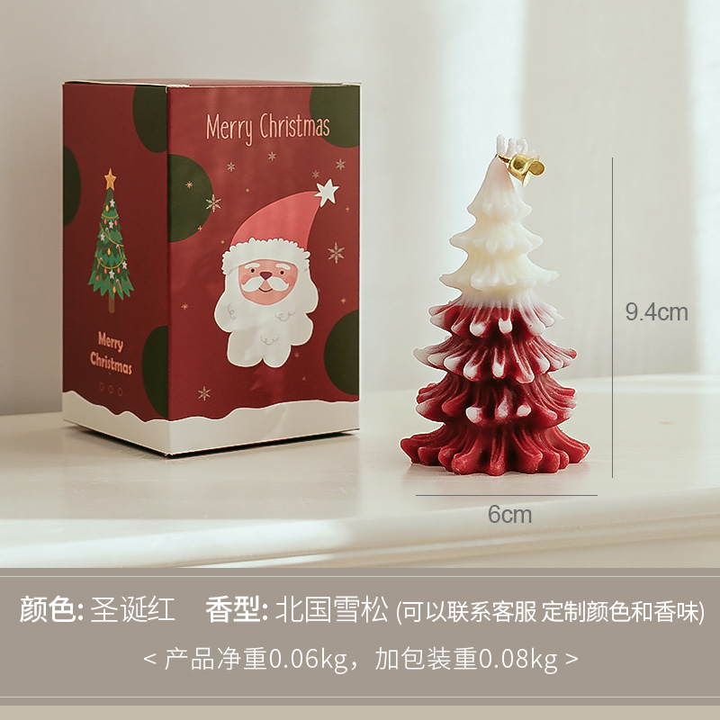 Christmas Tree Aromatherapy Candle Wholesale Gift Set Christmas Gift DIY Atmosphere Decoration Modeling Christmas Candle