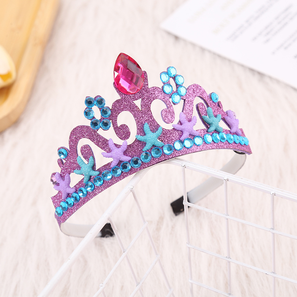 Children's Birthday Crown Mermaid Tail Jewelry Girls' Princess Crown Hair Accessories