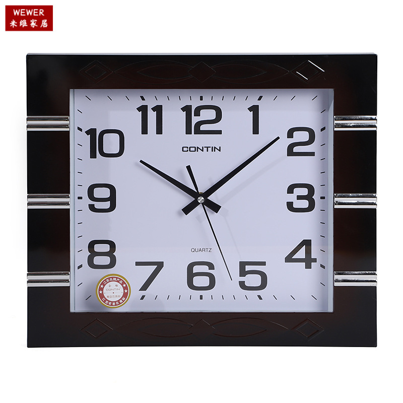 Kangtian Wall Clock Square Living Room Room Stylish and Personalized New Chinese Fashion Wall Clock Wholesale Direct Supply Factory Foreign Trade