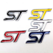 ST车标适用于福特蒙迪欧福克斯嘉年华锐界改装ST贴标金属尾标车贴