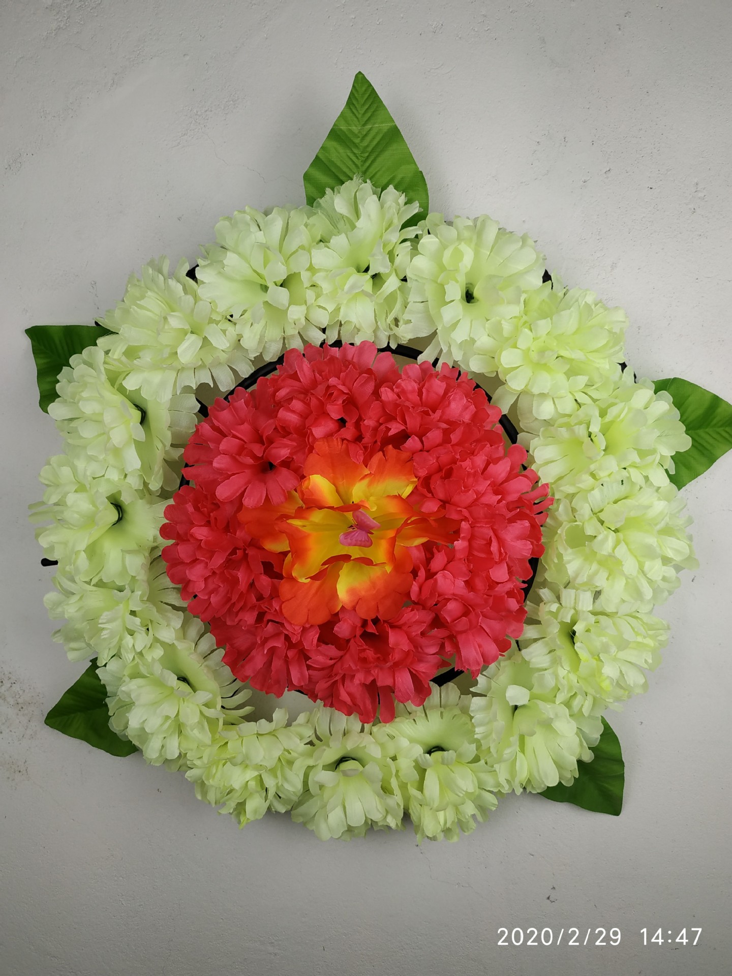 塑料架子仿真菊花绢花用品清明节上坟祭祖扫墓假花现货批发