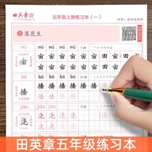 五年级上册下册语文同步字帖田英章楷书小学生硬笔书法正楷练字帖