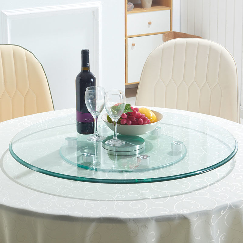 玻璃转盘圆桌钢化玻璃大圆桌面旋转盘旋转台转盘底座餐桌转盘家用