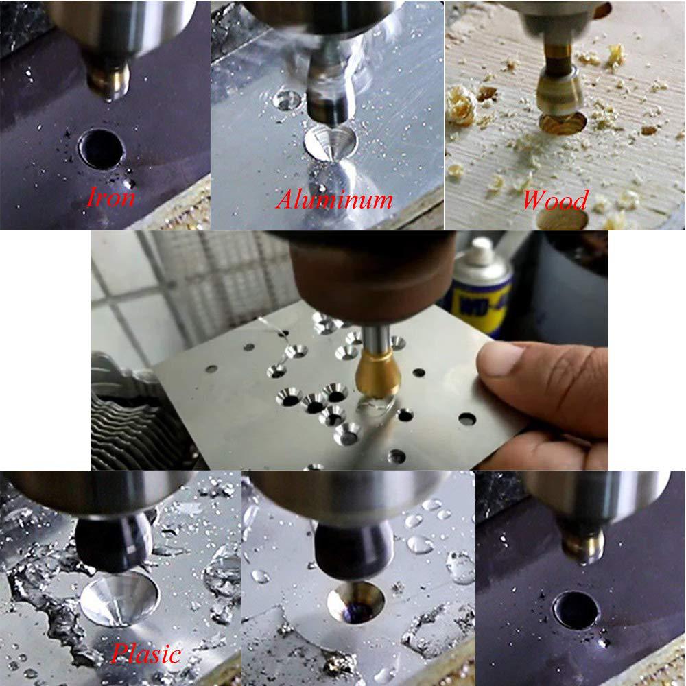 含钴5%斜孔倒角刀器倒锥斜口沉孔钻头不锈钢专用去毛刺扩孔内排屑