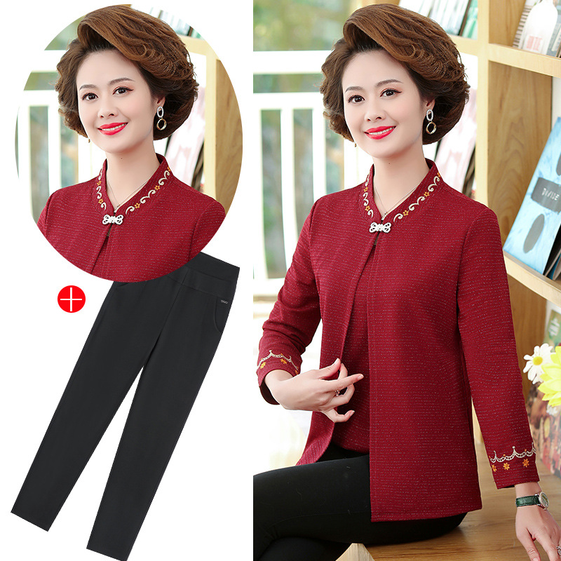 新婚婆婆婚宴穿准丈母娘婚礼服的衣服的妈妈装结婚父母套装装儿子