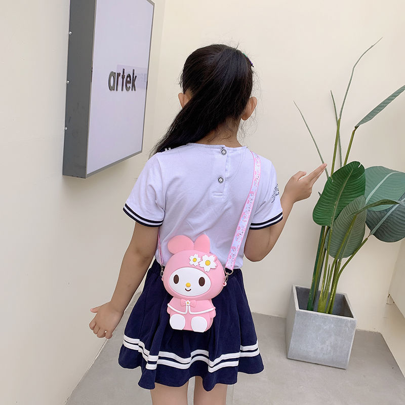 Silicone Children's Bag Girls' Crossbody Bag Cute Cartoon Mini Baby Fashion Little Girl's Shoulder Bag Princess Bag Fashion