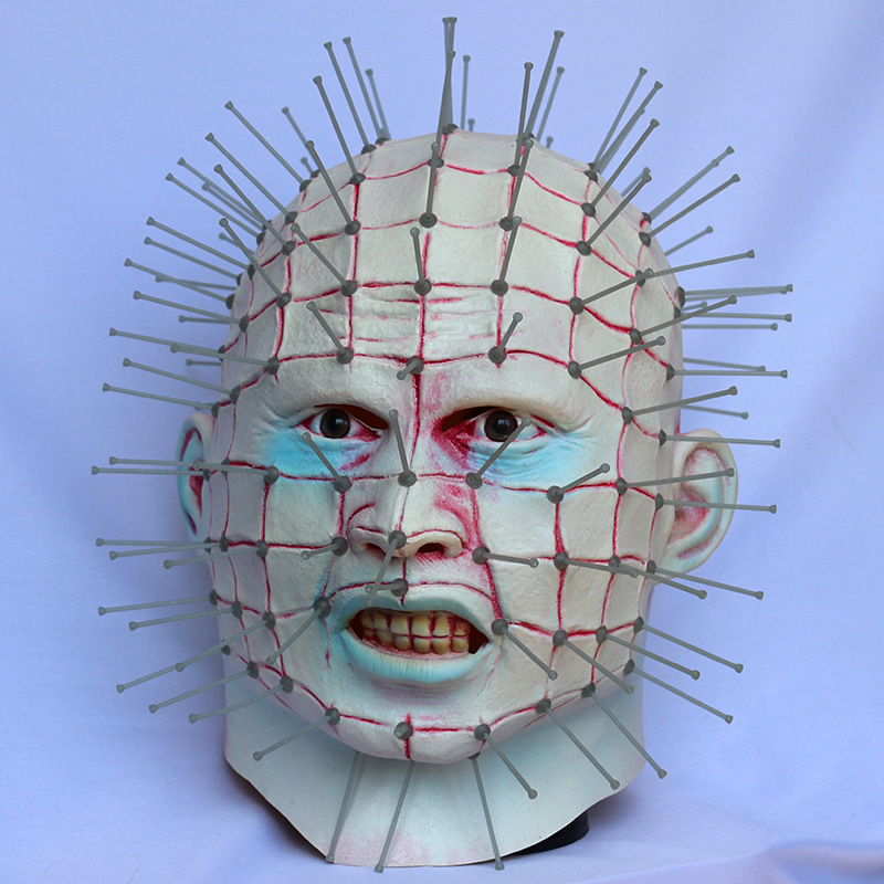 猛鬼追魂面具 hellraiser钉子人头搞怪道具地狱之城丧尸角色扮演