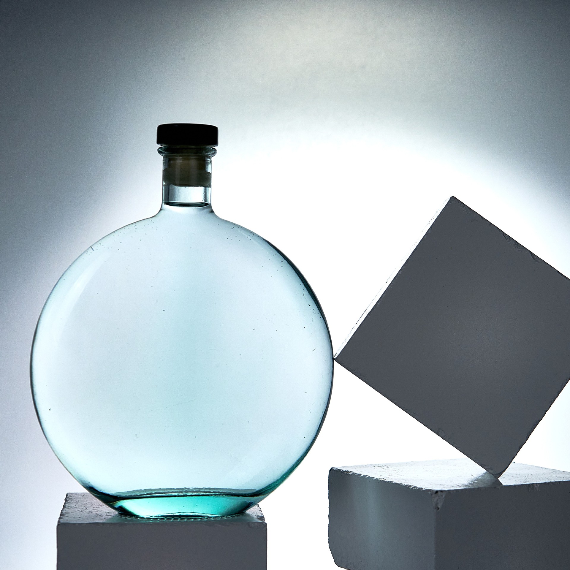 500ml扁圆酒瓶洋酒瓶威士忌酒瓶白兰地酒瓶多规格玻璃酒瓶自酿瓶