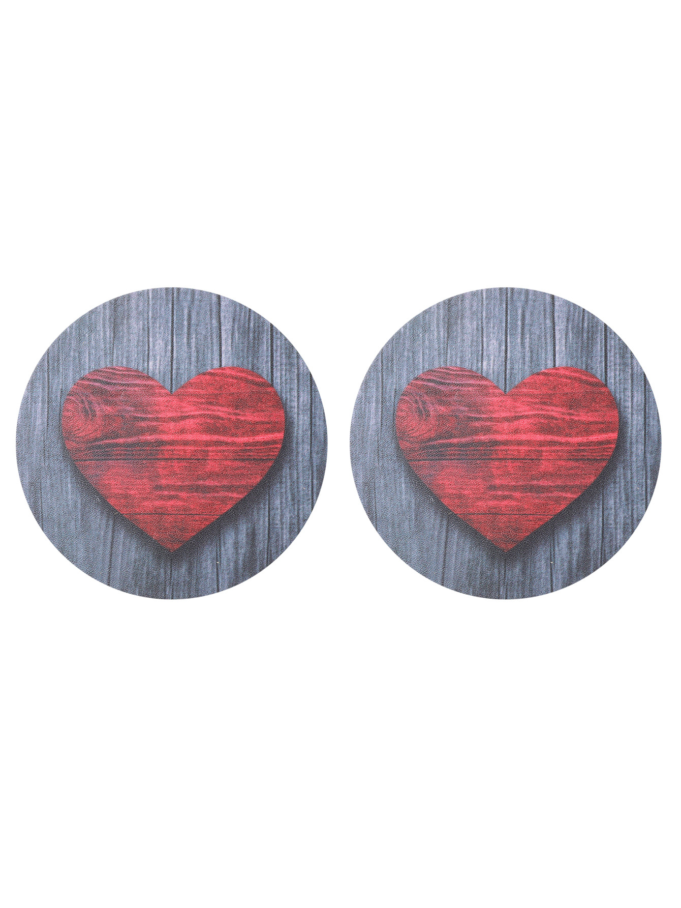 Cross-Border Valentine's Day Couple Love Pattern Wear-Resistant round Leather Coaster Aliexpress Amazon