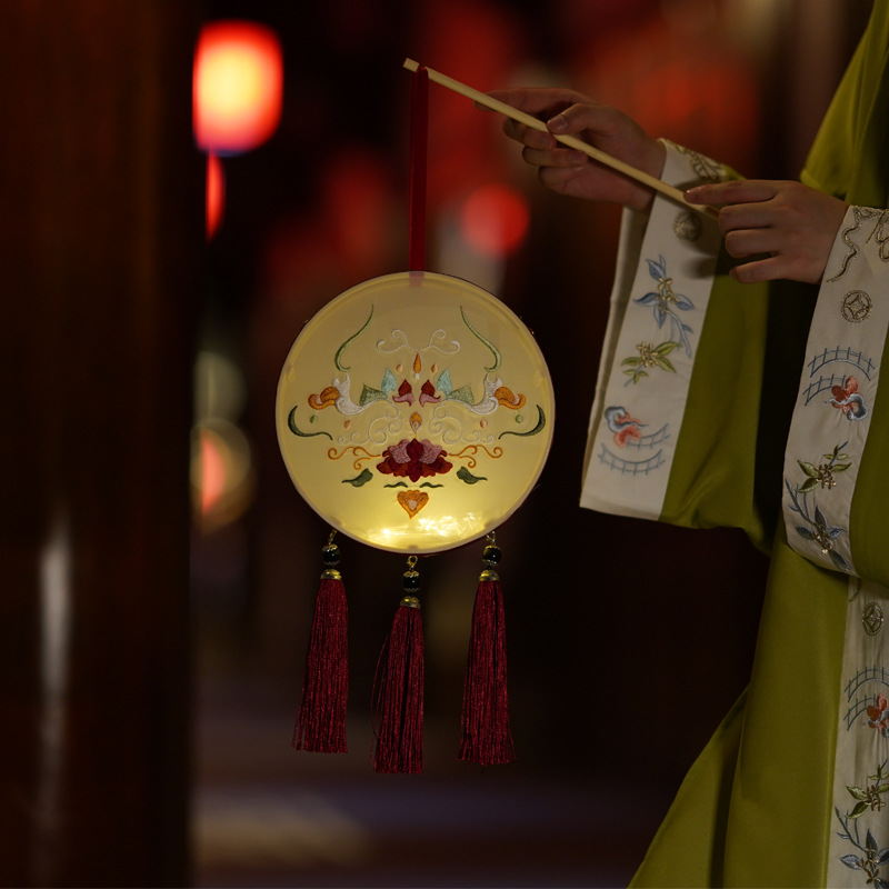 中国风中秋手提灯笼古风手工儿童宫灯花灯手提灯笼汉服灯笼成品