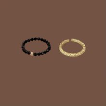 「神仙组合」简约个性百搭素圈戒指套装小众设计感男女情侣款指环