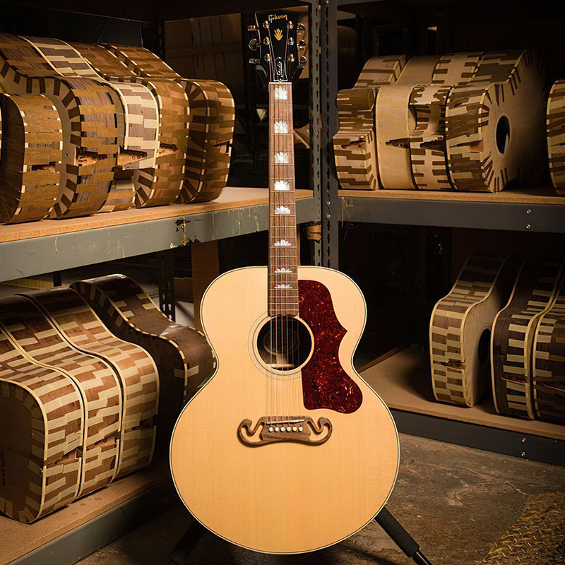 gibson吉普森sj-200 studio walnut全单板电箱民谣吉他美产木吉他