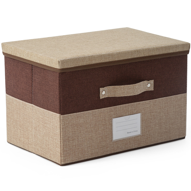 Cationic New Storage Box Brand New Cotton and Linen Hand Holding Tiandigai Storage Box Sweater Storage Box Storage Box
