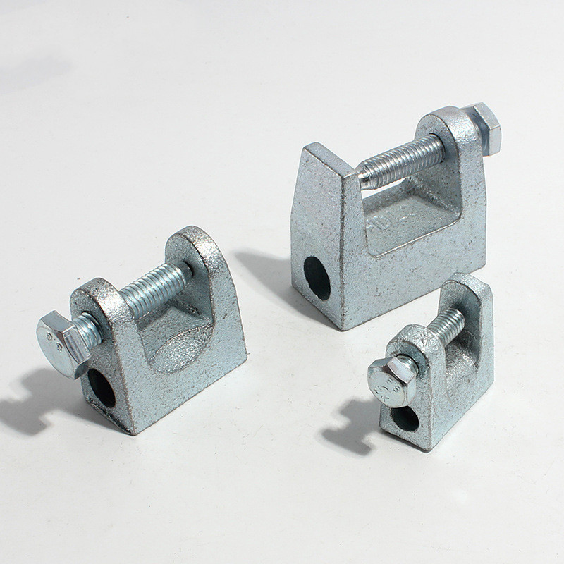 铸铁方形老虎夹c型老虎卡槽钢虎口梁夹装修工矿灯吊装吊顶配件