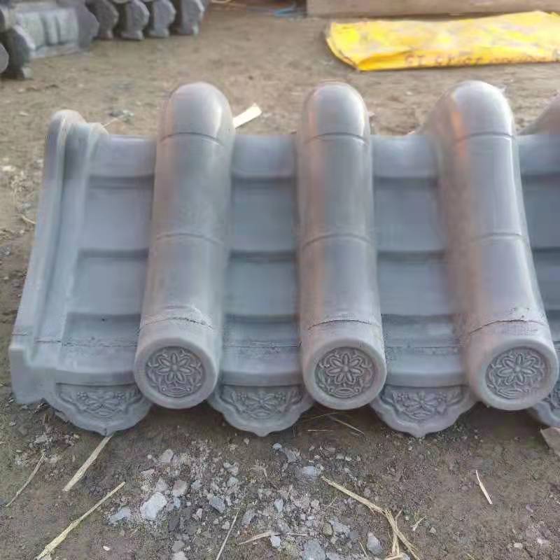 一体墙帽 院墙装饰青瓦帽 仿古围墙帽 水泥一体瓦墙头帽