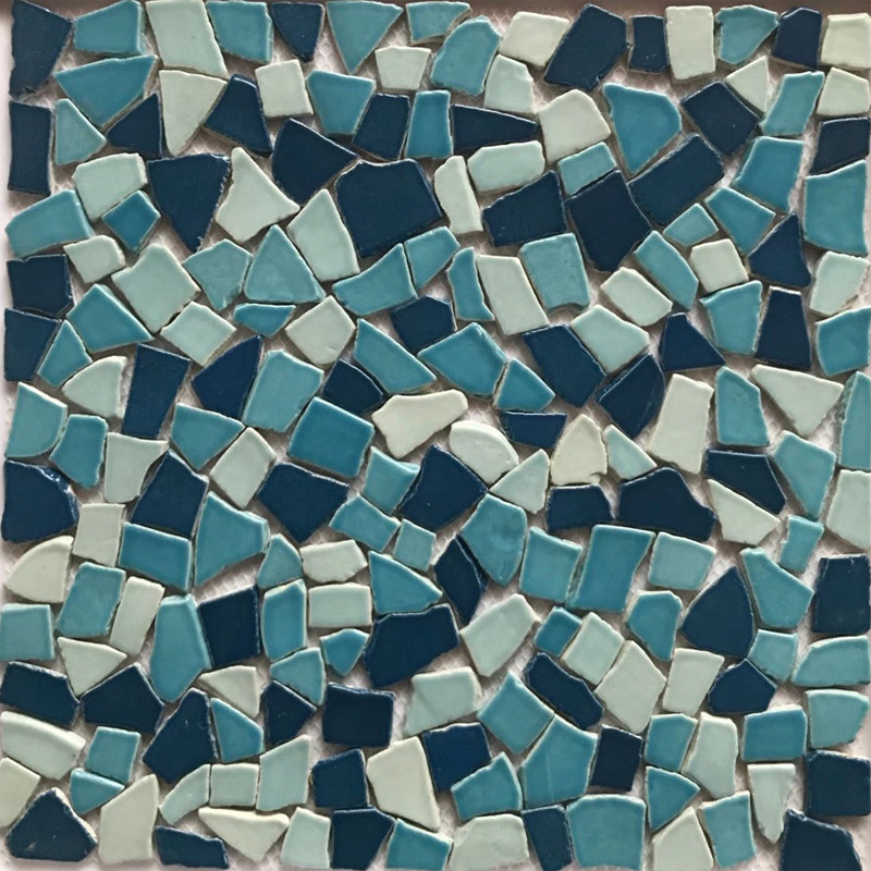 彩色不规则马赛克 公园地面拼图自由石陶瓷瓷砖 马赛克碎片