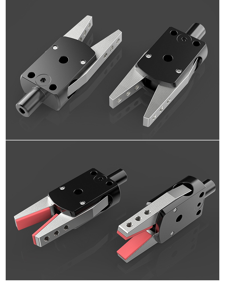机械手配件水口夹夹具小夹子zx02-t y型迷你气动夹子机械手夹爪