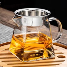 加厚耐热玻璃公道杯茶漏过滤分茶器大号茶海公杯茶壶功夫茶具套装