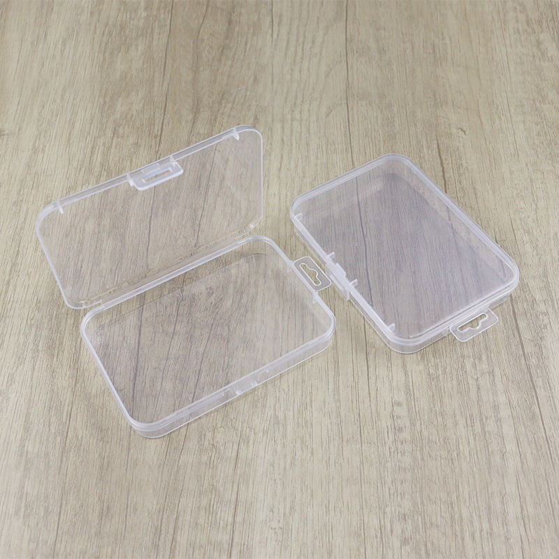 厂家直销 pp塑料盒子长方形透明包装盒小物料盒白色 收纳盒有盖