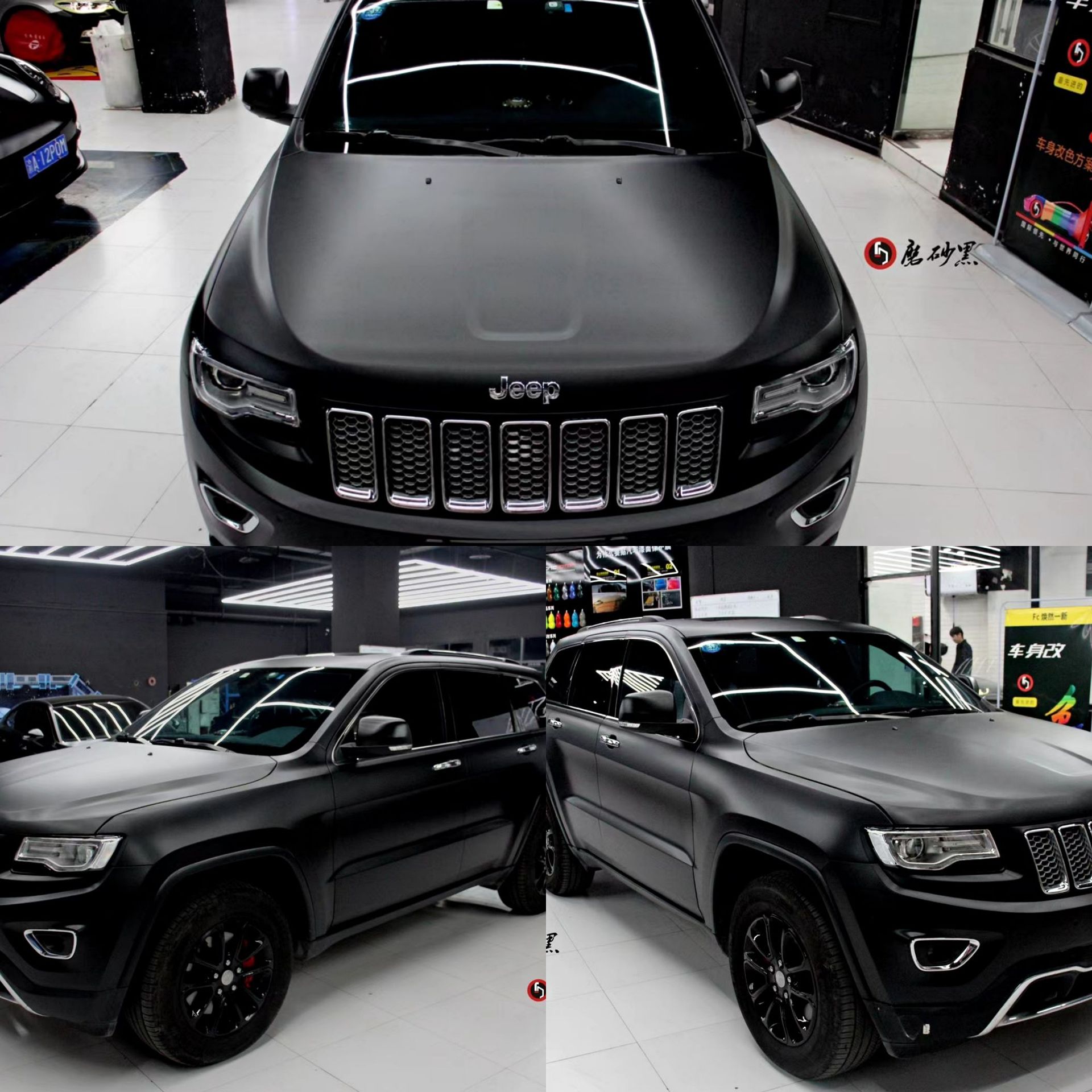 汽车改色膜pet底水晶高亮光黑带修复钢琴黑亮光膜tpu钢琴黑车身贴