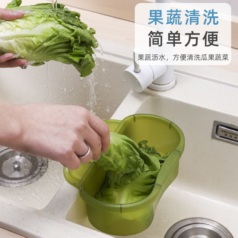 Light luxury hippo drain basket can be hung kitchen filter multi-functional kitchen filter drain basket 301 Application Scenario