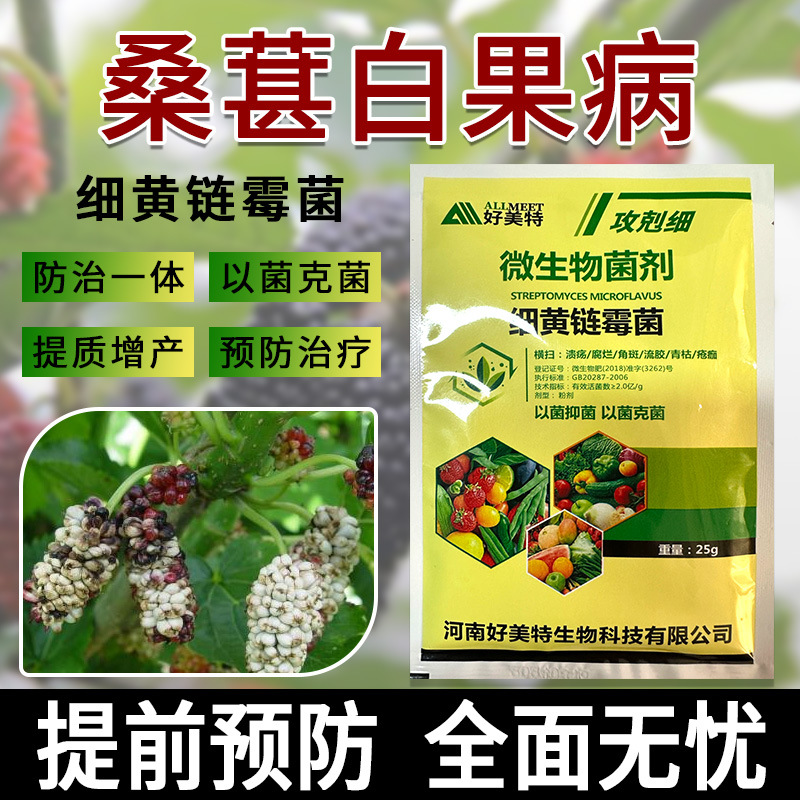 细黄链霉菌农用桑葚白菜果树蔬菜腐烂角斑病通用型专用杀菌农药