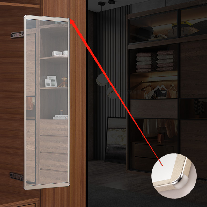 厂家直供衣柜镜子内装试衣镜 供应折叠伸缩旋转衣柜内装推拉镜