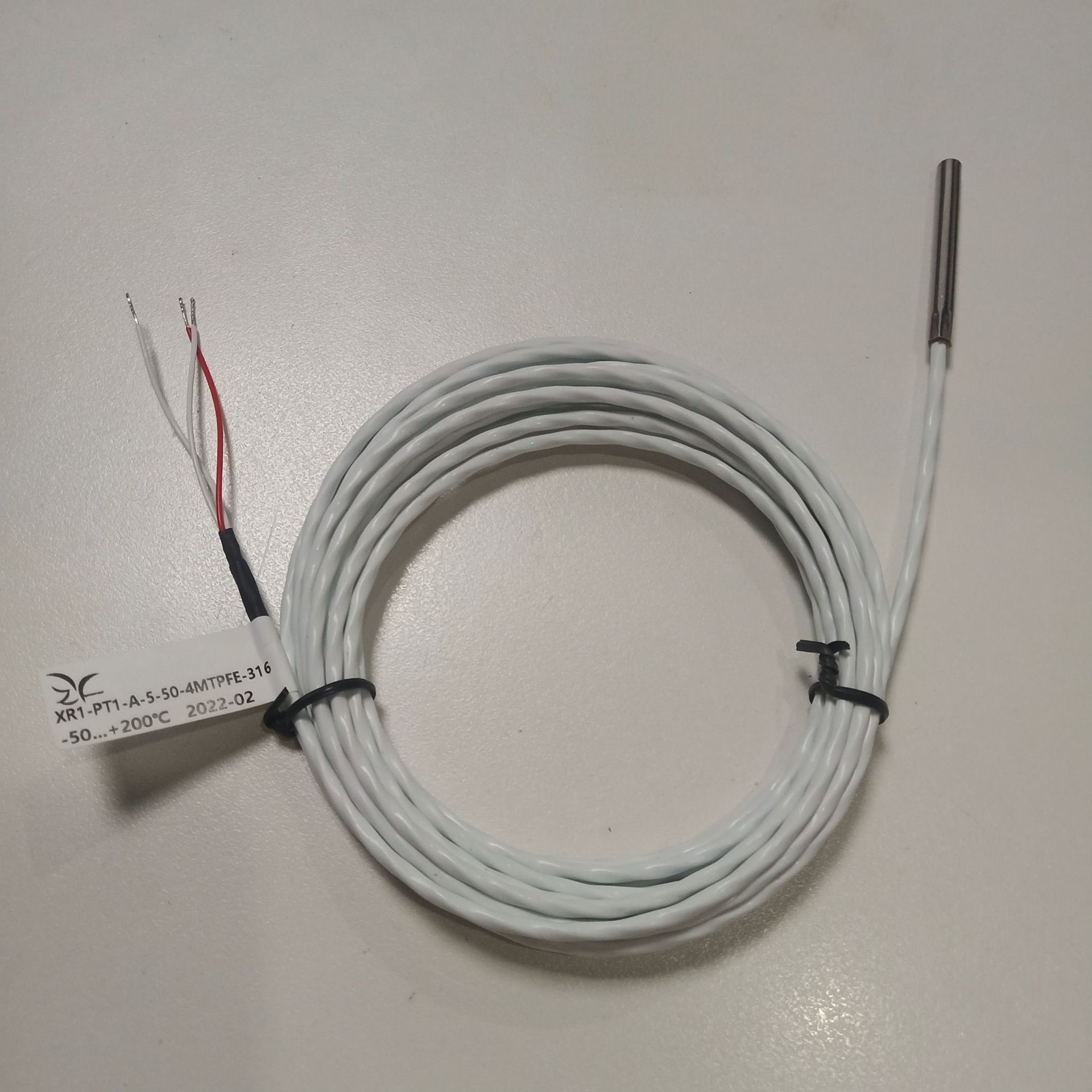 zysensor 温度传感器 管径5mm 管长50mm 出线4米tpfe