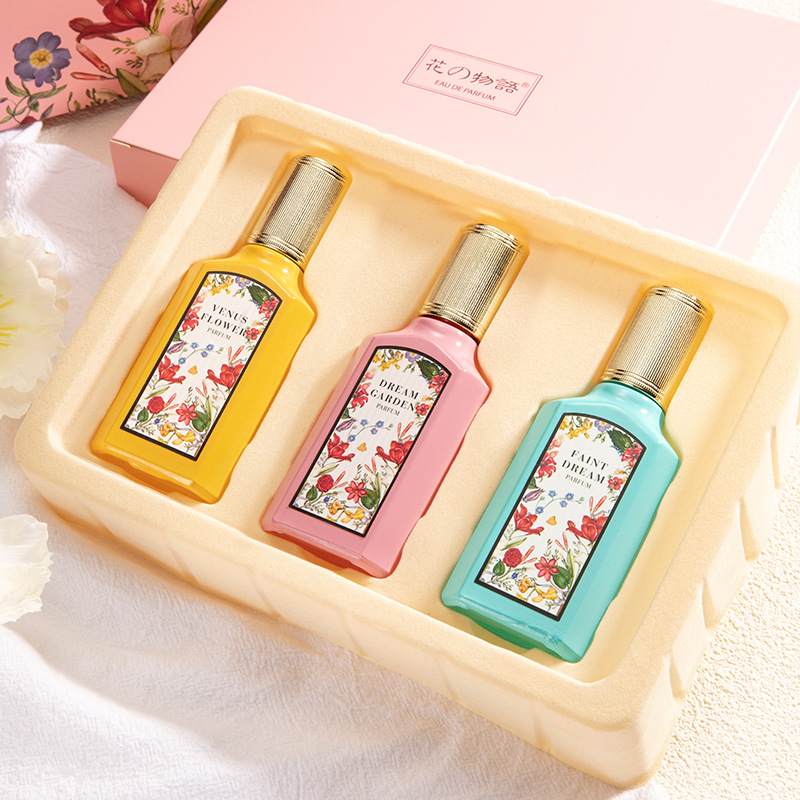 2023 New Sweet Dreams Chopsticks Flower Perfume for Women Suit Jasmine Flower Fragrance Three-Piece Set Student Gift Thailand