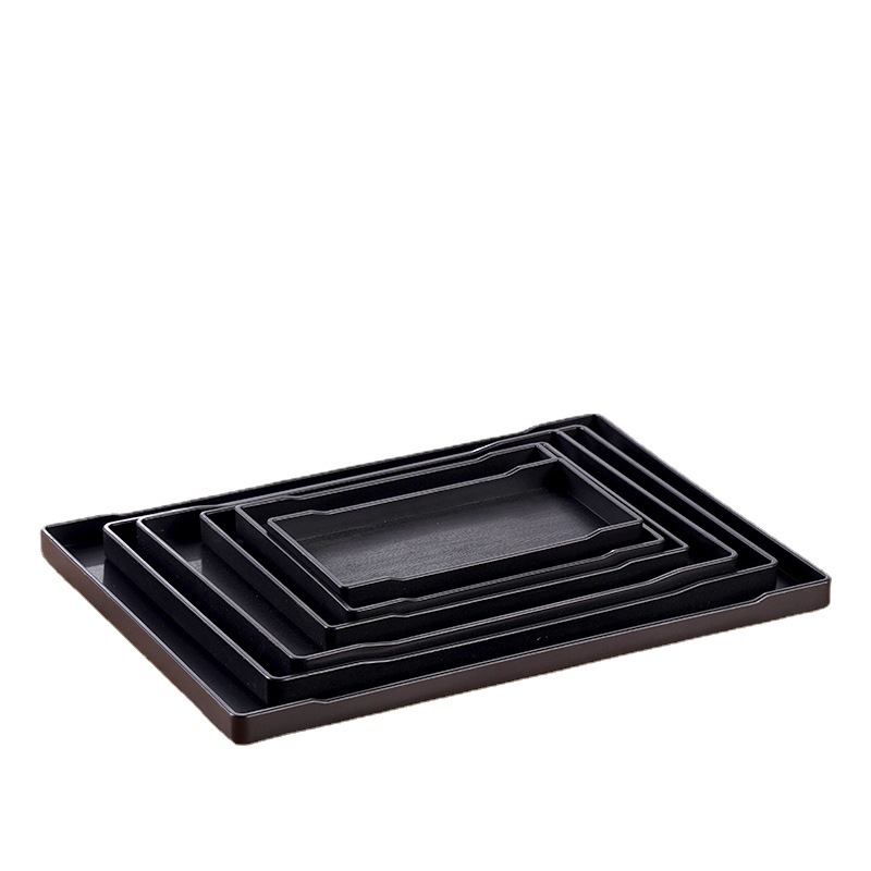 CJ Daily Store Pp Plastic Rectangular Straight Edge Tray Hotel Room Water Glass Plate Restaurant and Cafe KTV Tray