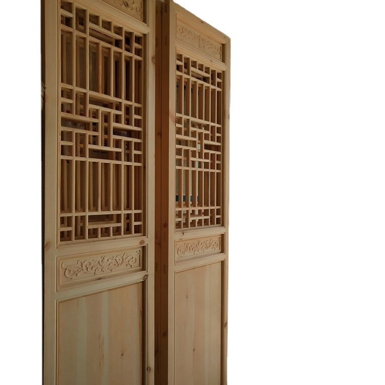 批发雕花中式仿古花格门 源头厂家直供 酒楼寺庙榫卯镂空实木门