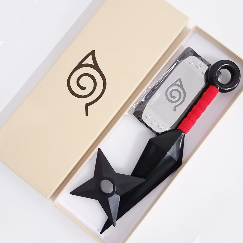 火影忍者动漫周边批发塑料道具鸣人卡卡西木叶手里剑小苦无大苦无