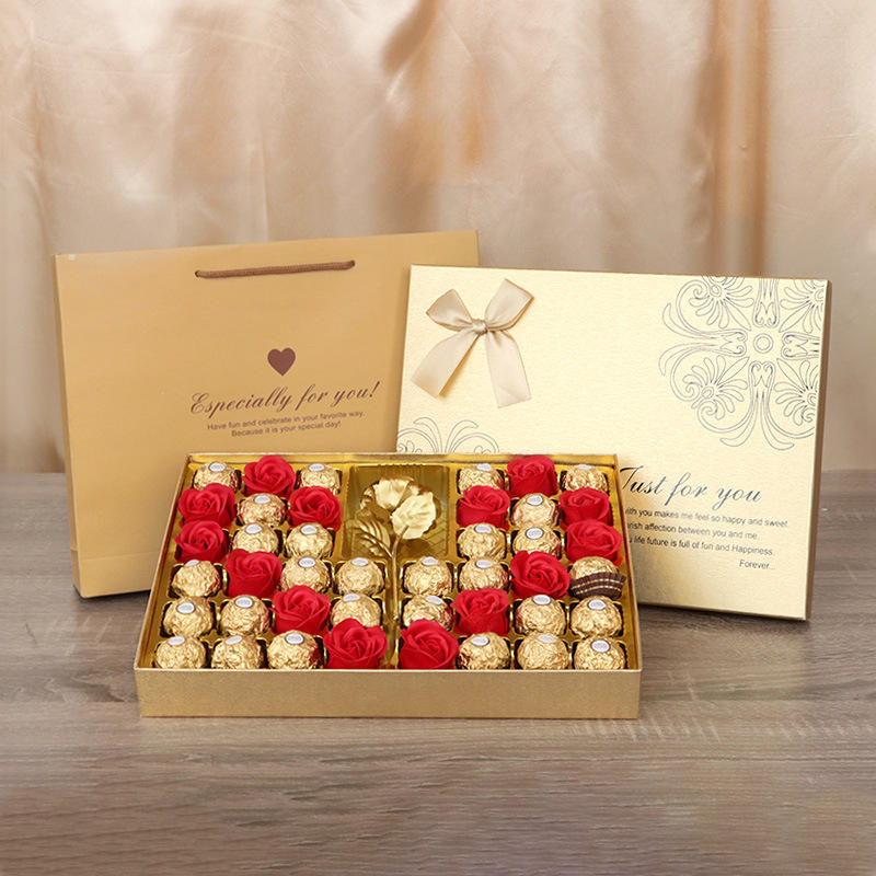 天地盖巧克力礼盒包装盒伴手礼礼盒现货批发520情人节礼盒空盒子