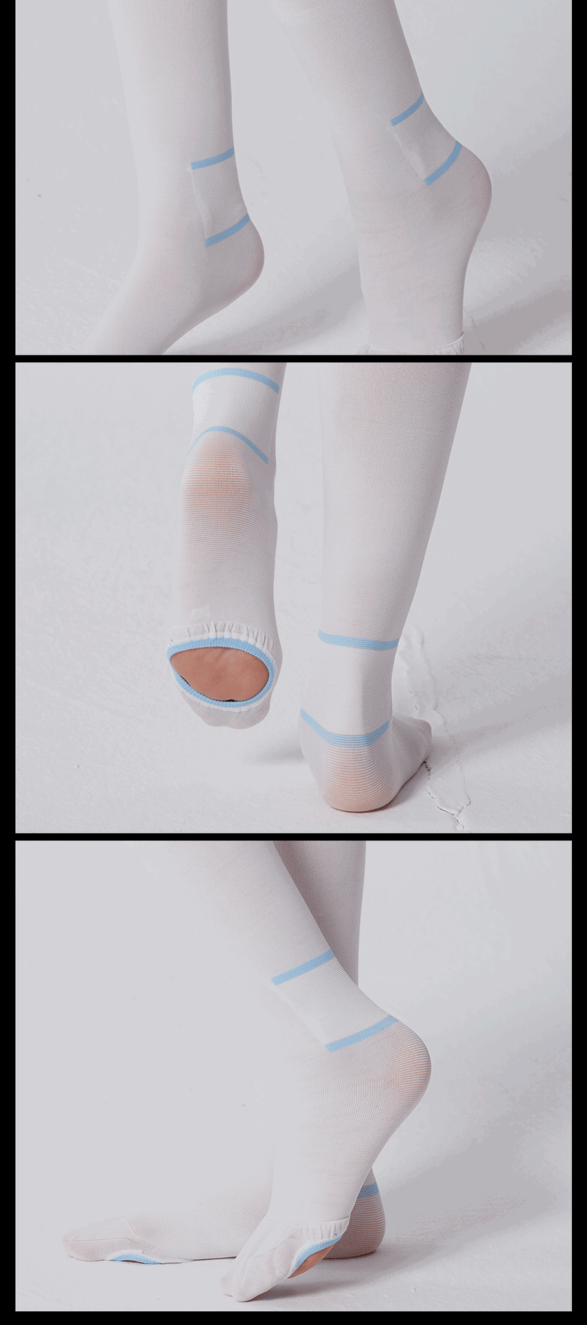 外贸中筒抗血栓压力带 白色血栓弹力袜 美腿袜子塑形加压男女通用