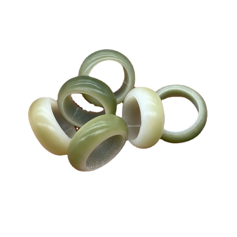 Factory Supply Bodhi Root Flexible Ring White Jade Bodhi Root Bodhi Root Weathering Green Bodhi Root Running Ring Crafts Lifting Ring Pendant