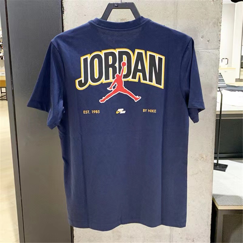 24夏季高品质aj乔丹飞人时尚港风圆领印花休闲短袖t恤衫男女同款