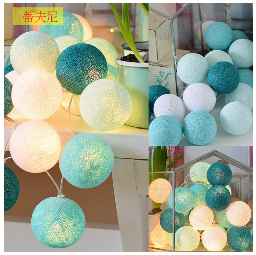 Thailand Led Cotton Thread Ball Light Lighting Chain Christmas Festival Indoor Bedroom Decoration Confession Ball Light Small Colored Lights Lighting Chain String Flashing Light