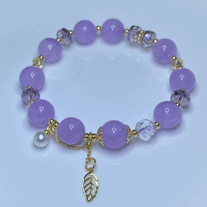 天然水晶珠宝 巴西紫水晶 薰衣草紫晶 大颗粒单圈原创手串手链