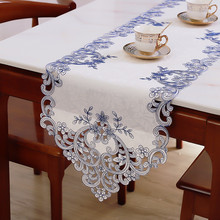 新中式布艺餐桌桌旗刺绣茶几茶旗长条桌布电视柜五斗柜防尘盖巾