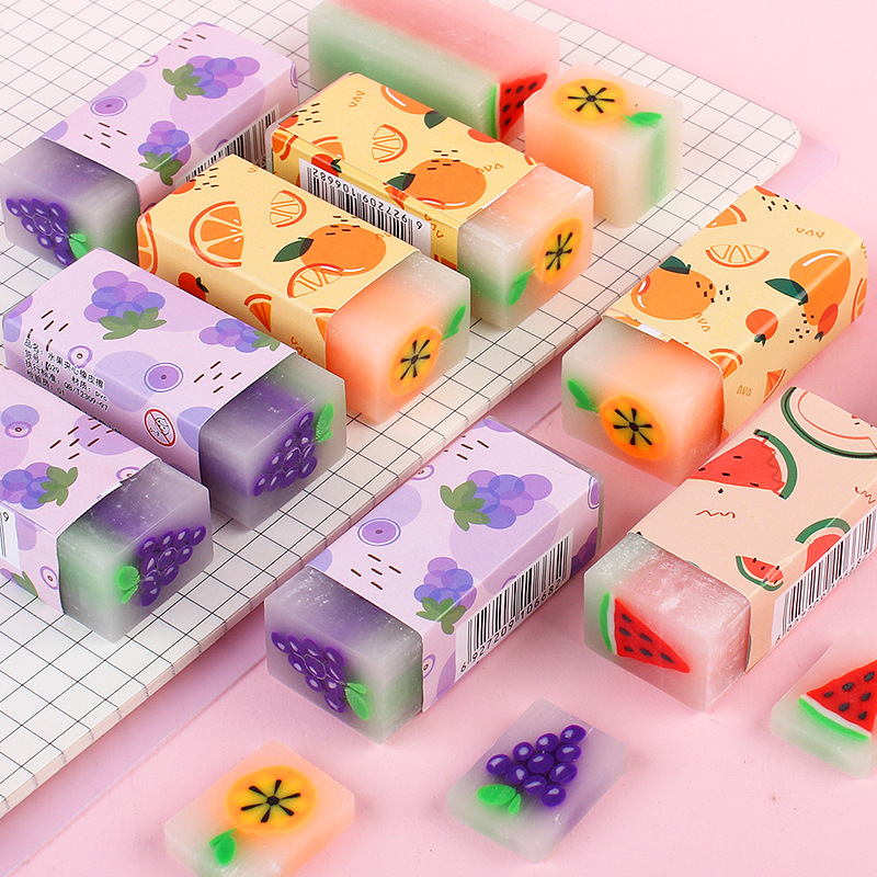 fruit slice rubber creative cartoon pupils‘ eraser few scraps cute scented sandwich rubber factory direct sales