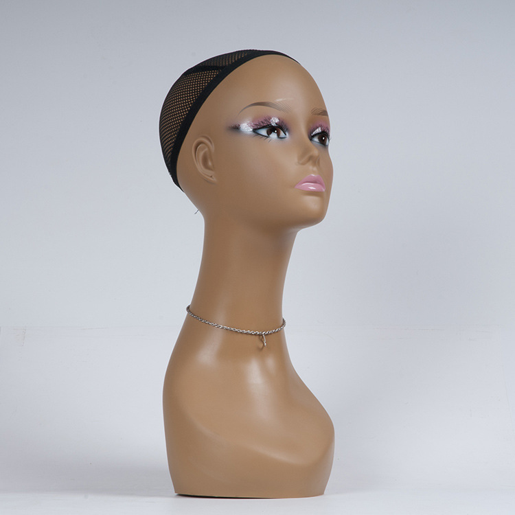 欧美假发模特头 单肩头模 半身女款假发头模 帽子展示模特头道具