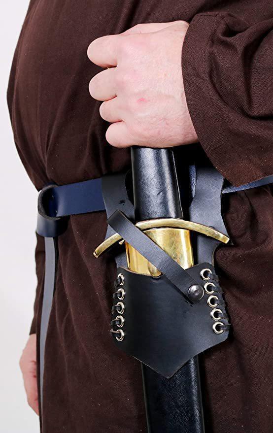 中世纪文艺皮革剑套服装配饰剑架剑杆骑士剑带青蛙匕首海盗剑皮套